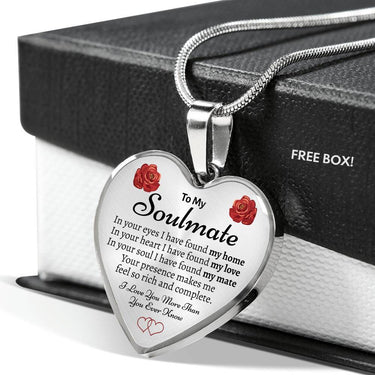 Soulmate Roses Heart Necklace - Love You This Much